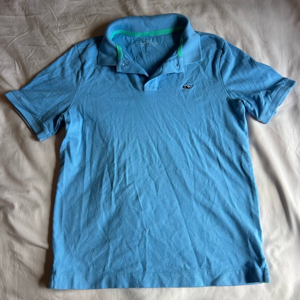 Vineyard Vines Kids’ Sky-Blue Polo – Size Small (8–10)